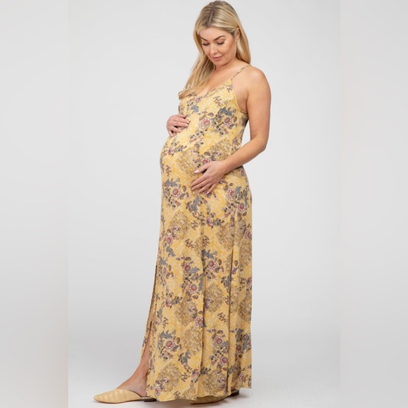 Pinkblush floral side slit maxi dress nwot - Picture 1 of 5